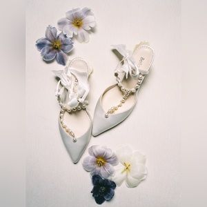 Bella Belle Pearl Wedding Shoes Size 6
